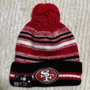 New NEW ERA San Francisco SF 49ers Cold Weather Pom Knit Beanie